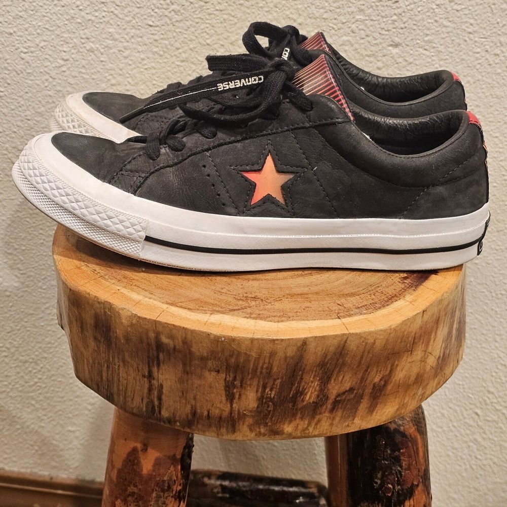 Converse One Star Ox YOD‎ Black/Enamel Red/Orange Ray 160339C Women 8.5 Men 6.5